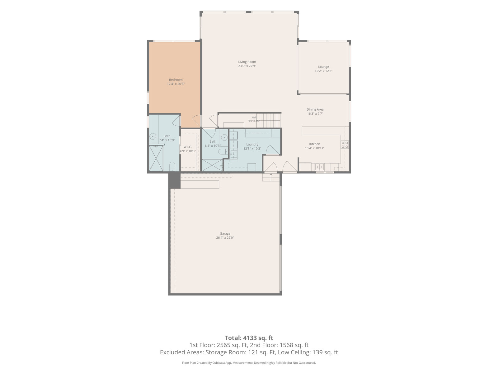 Floor plan with dimensions — main level