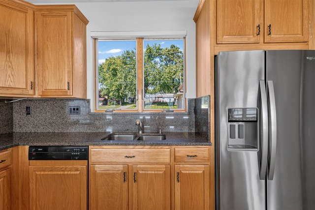 Kitchen sink with window over the yard