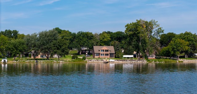 The property seen from Lake Koshkonong