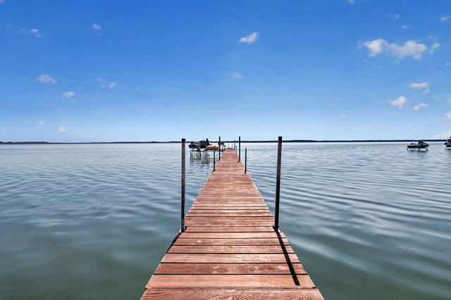 Pier extending into open water